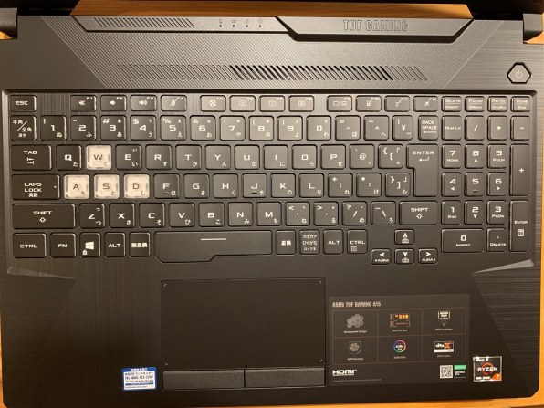 キーボード配置』 ASUS TUF Gaming A15 FA506IU Ryzen 7 4800H・16GBメモリ・512GB  SSD・GTX1660Ti・15.6型FHD液晶搭載モデル FA506IU-R7G1660T のクチコミ掲示板 - 価格.com