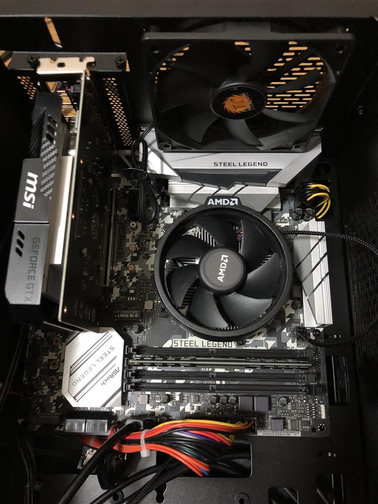 起動後、何も画面出力されず再起動を繰り返す』 ASRock B450M Steel