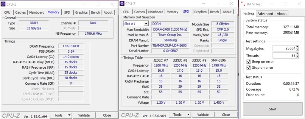 4枚刺し用に購入してみました』 Team TF10D416G3600HC14CDC01