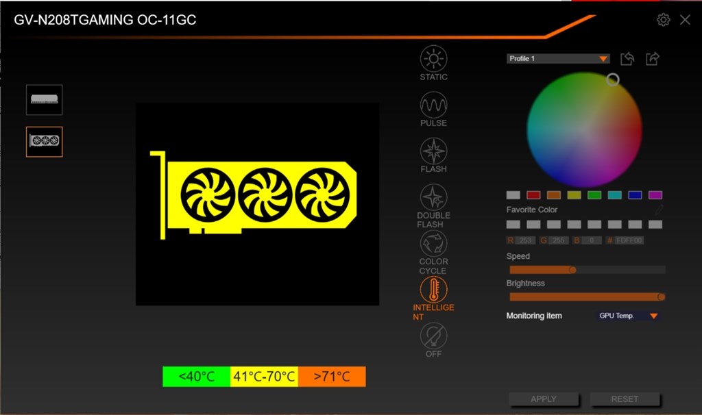 ボード側面のLEDロゴが全く点灯しない』 GIGABYTE GV