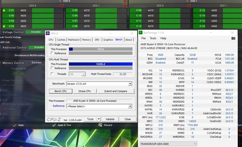perCCX指定でCPU-Zベンチ』 AMD Ryzen 9 3950X BOX のクチコミ掲示板