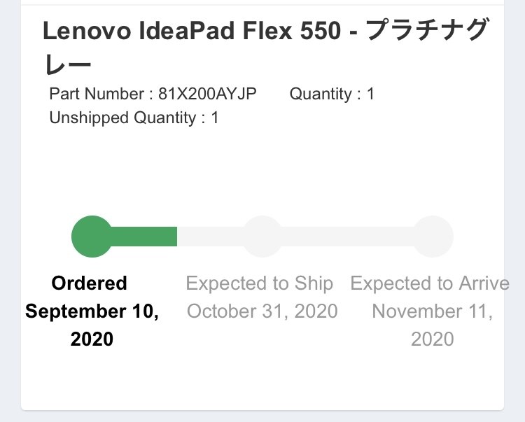 Lenovo 納期