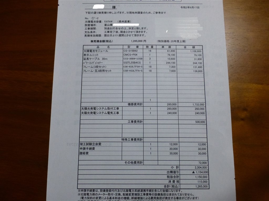 見積り評価、その他アドバイスをお願いします。』 クチコミ掲示板