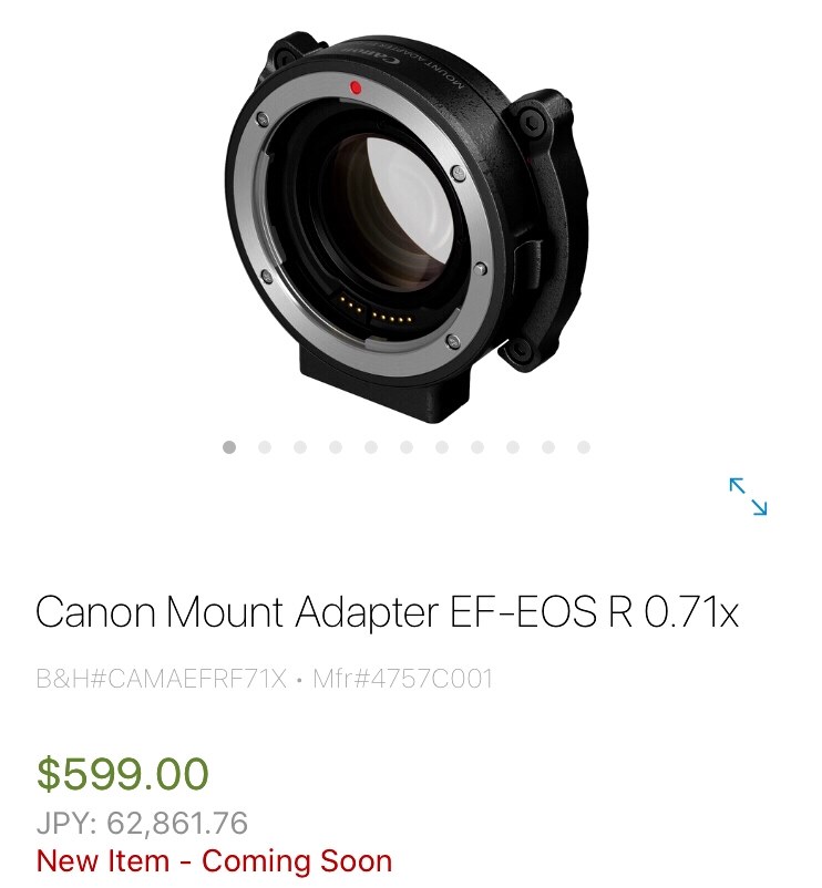 EF-EOS R 0.71x」をEOS Rの4Kで使い隊！』 CANON EOS R ボディ の  
