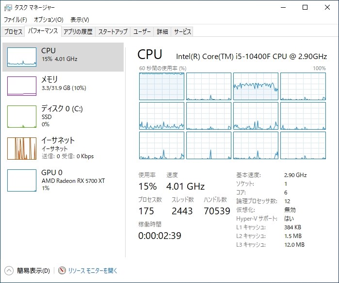 I5 10400f アイドル状態でも1コアだけ使用率が常に100 クチコミ掲示板 価格 Com