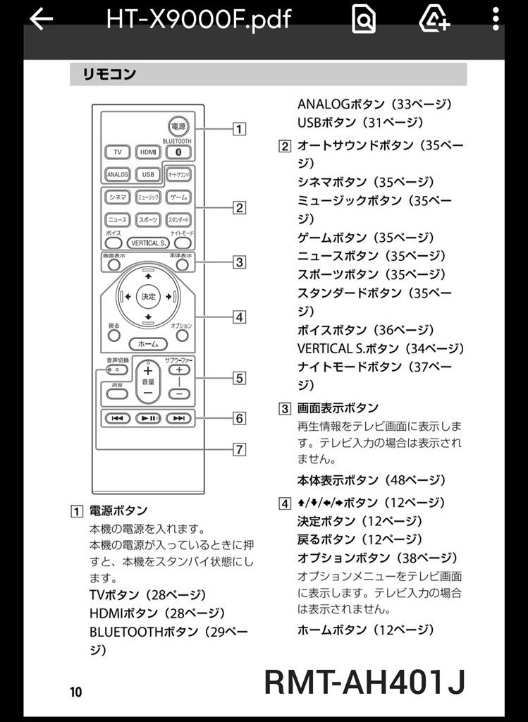 リモコンがなくても使えますか』 SONY HT-X9000F のクチコミ掲示板 - 価格.com