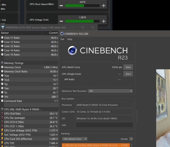5950X CINEBENCH R23 軽OCで 30000pts超え』 AMD Ryzen 9 5950X