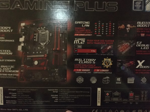 未使用！MSI Z370 GAMING PLUS MSI Z370 GAMING PLUS ATX Intel Motherboard - Newegg.com