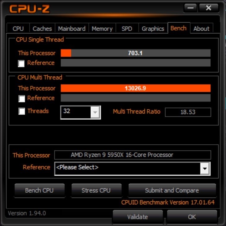 5950XデフォルトでCPU-Zベンチシングル700台に到達』 AMD Ryzen 9
