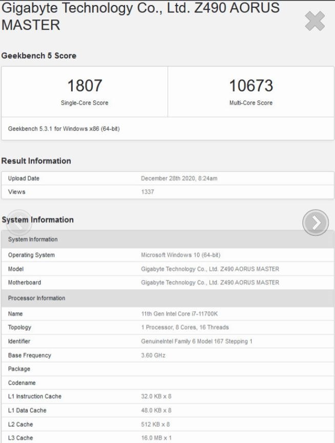 i9 11900K はシングルコアテストで、AMD 5950ｘより優れています