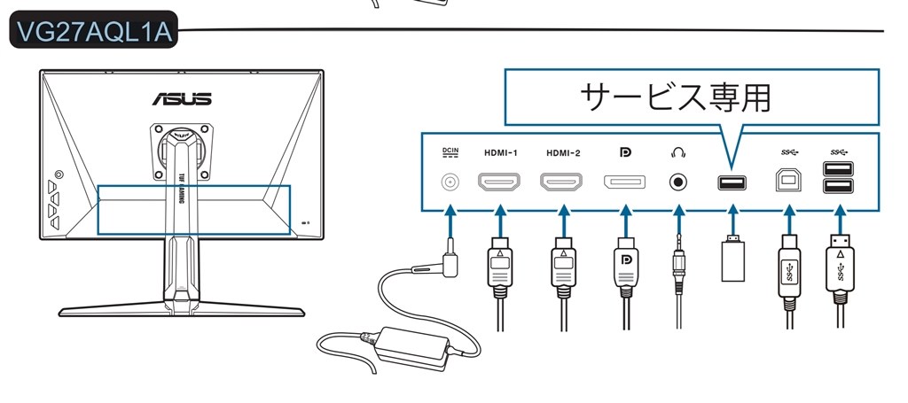 サウンドバーとの繋ぎかた Asus Tuf Gaming Vg27aql1a 27インチ ブラック のクチコミ掲示板 価格 Com