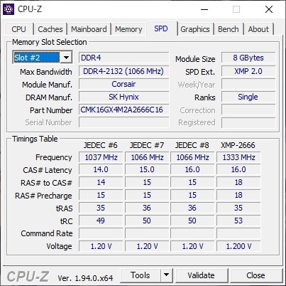 速度について』 Corsair CMK16GX4M2A2666C16 [DDR4 PC4-21300 8GB 2枚 