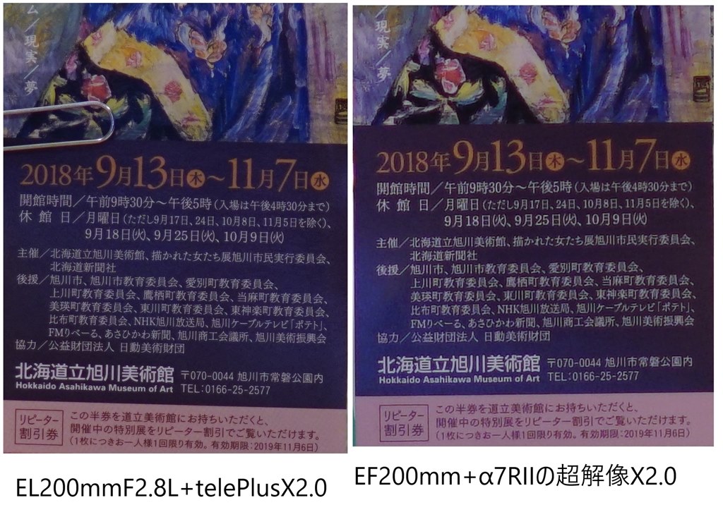 400mmを得るためには テレコンと超解像処理の比較』 ケンコー 400mmを得るためには テレコンと超解像処理の比較』 ケンコー