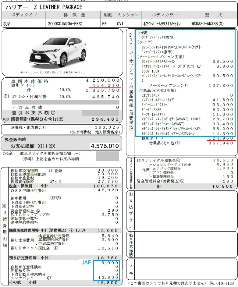 新古車としての買取価格 トヨタ ハリアー 年モデル のクチコミ掲示板 価格 Com