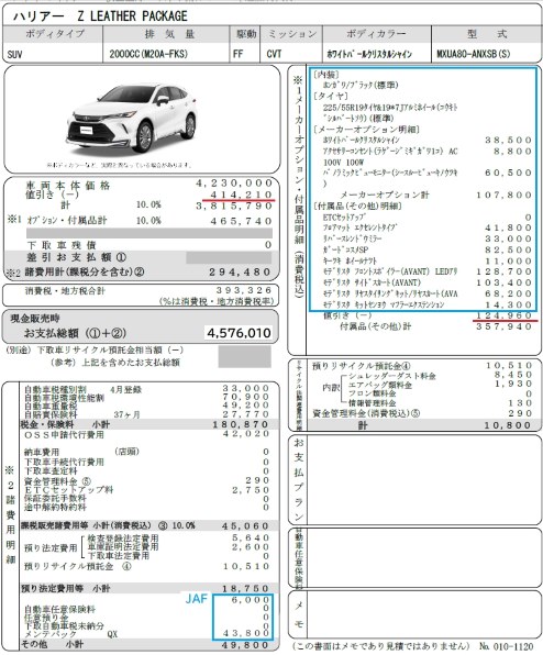 新古車としての買取価格』 トヨタ ハリアー 2020年モデル のクチコミ 