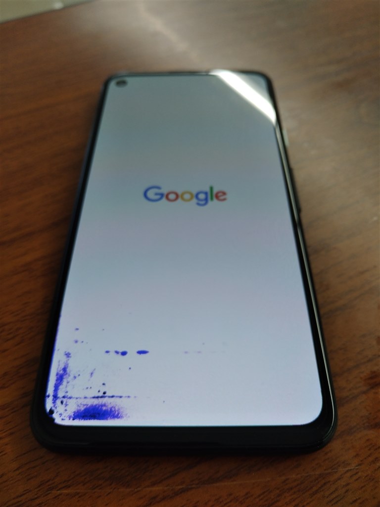ディスプレイに青いシミのようなもの Google Google Pixel 4a Simフリー のクチコミ掲示板 価格 Com