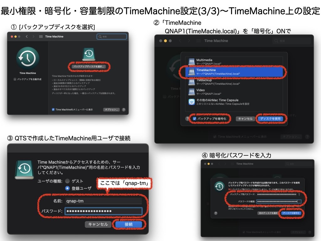 最小権限 暗号化 容量制限のtimemachine設定 手順書 Qnap Ts 431p のクチコミ掲示板 価格 Com