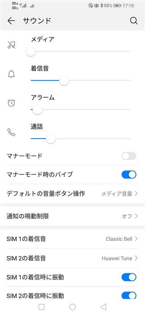 着信音が鳴りません』 HUAWEI HUAWEI nova lite 3 SIMフリー の