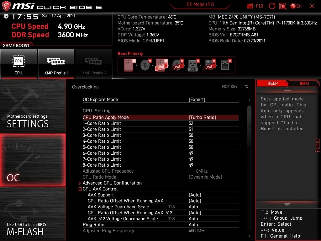 少し弄ってみました』 インテル Core i7 11700K BOX のクチコミ
