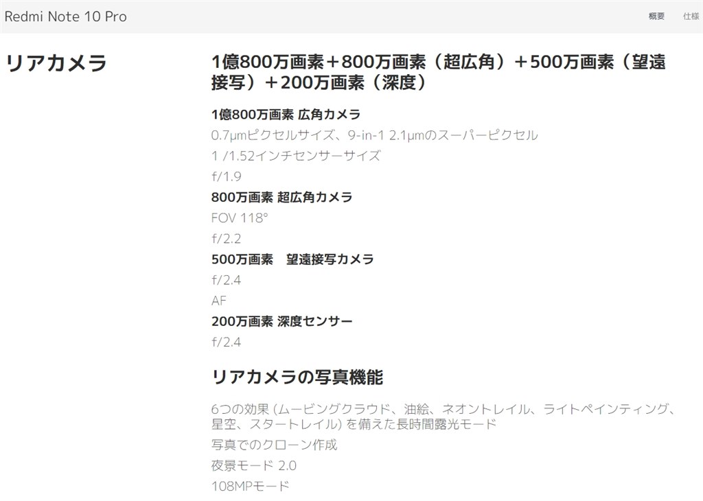 プラスしたら1億800万画素～～』 Xiaomi Redmi Note 10 Pro SIMフリー 
