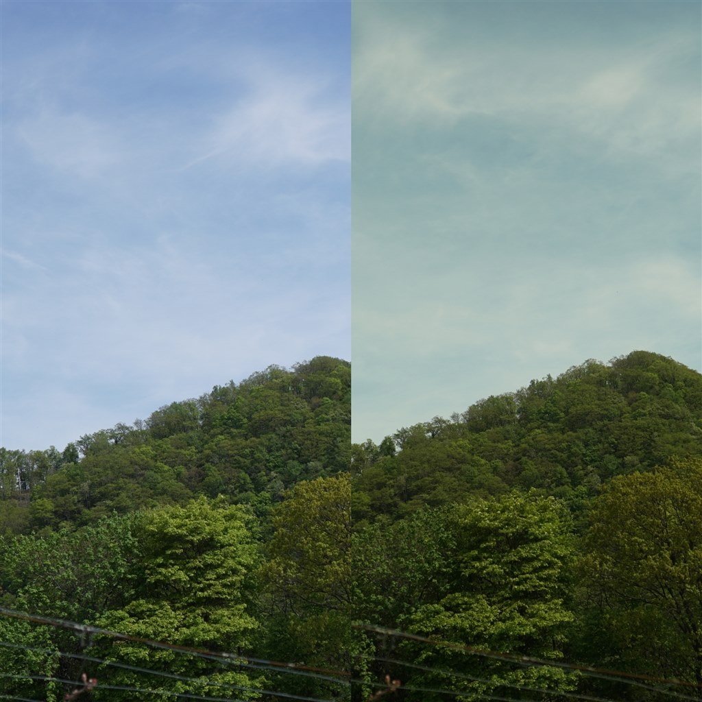 装着後の色味について』 K&F Concept バリアブル ND2-ND400 49mm KF