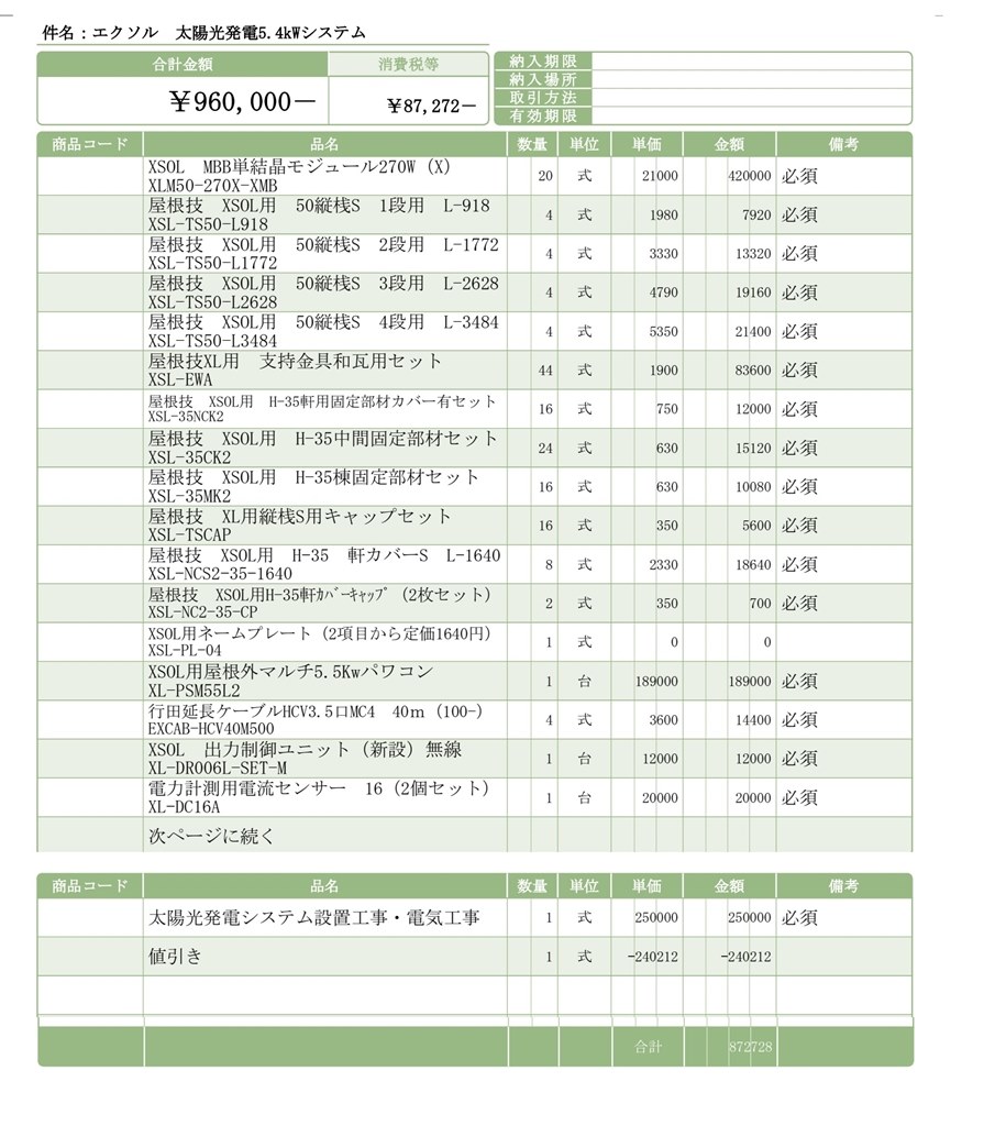 エクソル太陽光発電見積について クチコミ掲示板 価格 Com
