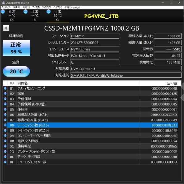 CFD PG4VNZ CSSD-M2M1TPG4VNZ投稿画像・動画 - 価格.com CFD PG4VNZ CSSD-M2M1TPG4VNZ投稿画像・動画 - 価格.com