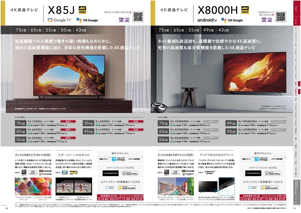 カタログ』 SONY BRAVIA KJ-65X80J [65インチ] のクチコミ掲示板