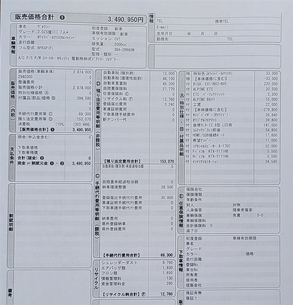 新車 煌 見積 教えて下さい トヨタ ヴォクシー 14年モデル のクチコミ掲示板 価格 Com