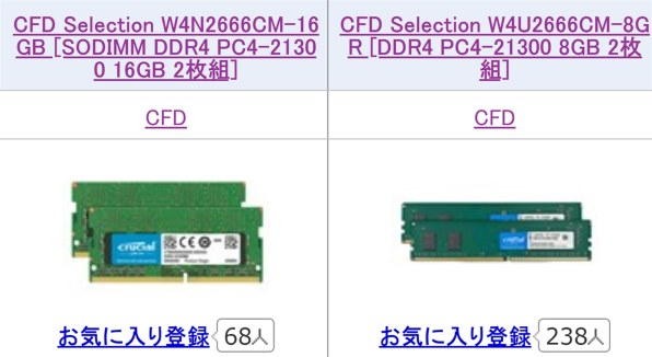 CDF DDR4 16GB×2