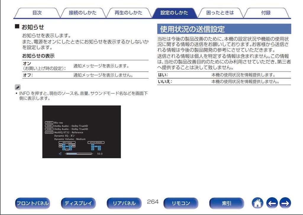 テレビにメニュー画面が表示されない Denon Avr X4500h のクチコミ掲示板 価格 Com