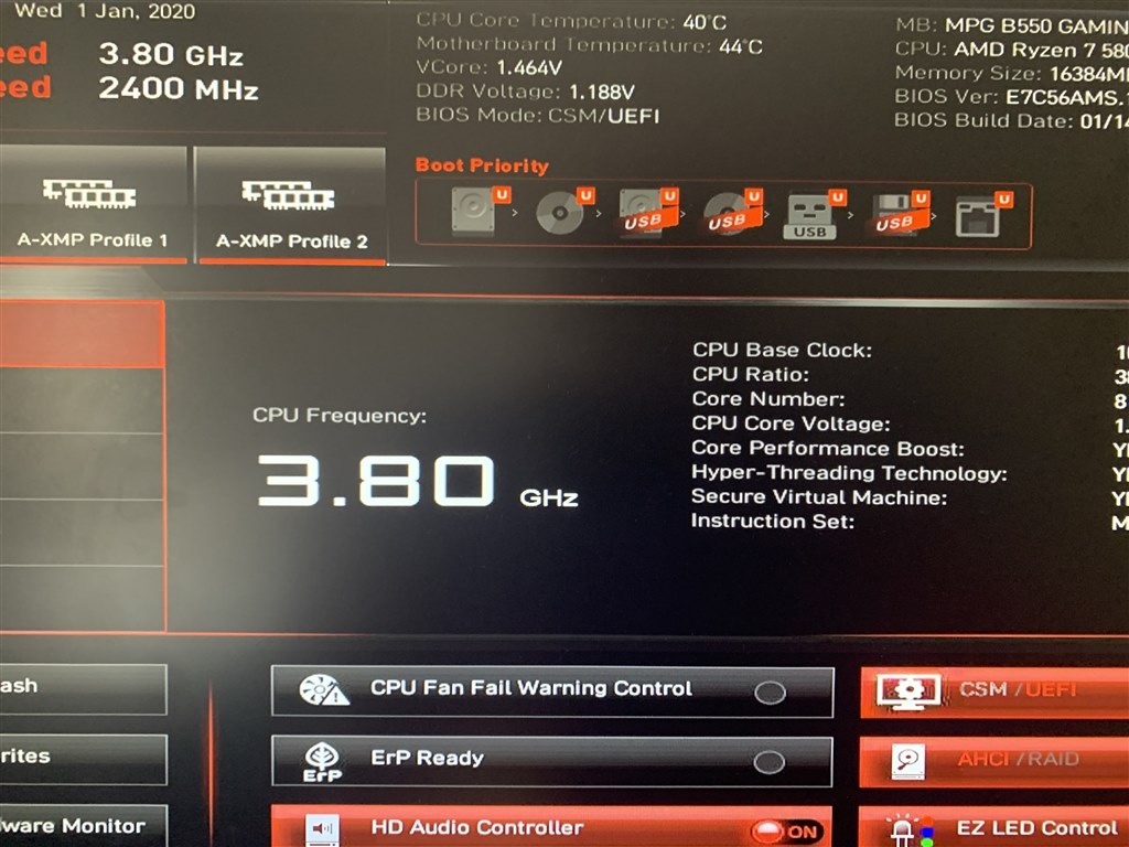 BIOS画面が映りません』 MSI MPG B550 GAMING PLUS のクチコミ掲示板