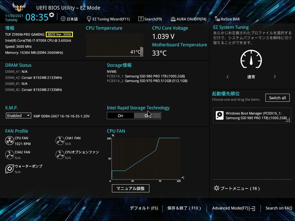 BIOS バージョン 3006』 ASUS TUF Z390M-PRO GAMING のクチコミ掲示板