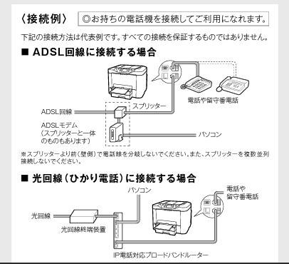 安い faxとプリンターつなぎかた