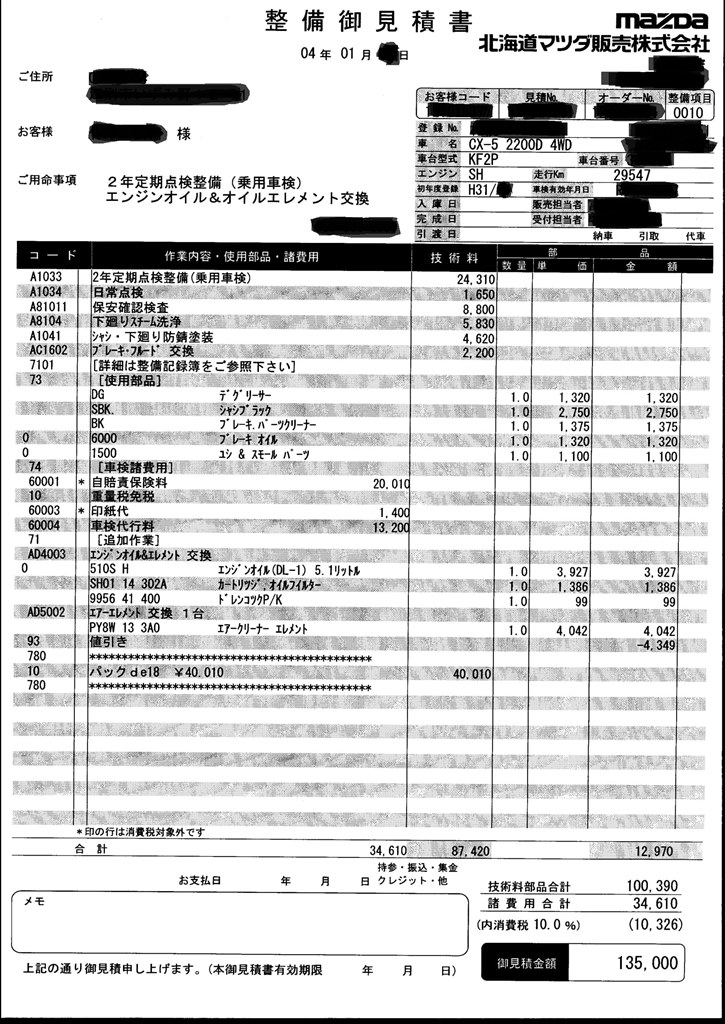 初回車検価格』 マツダ CX-5 2017年モデル のクチコミ掲示板 - 価格.com