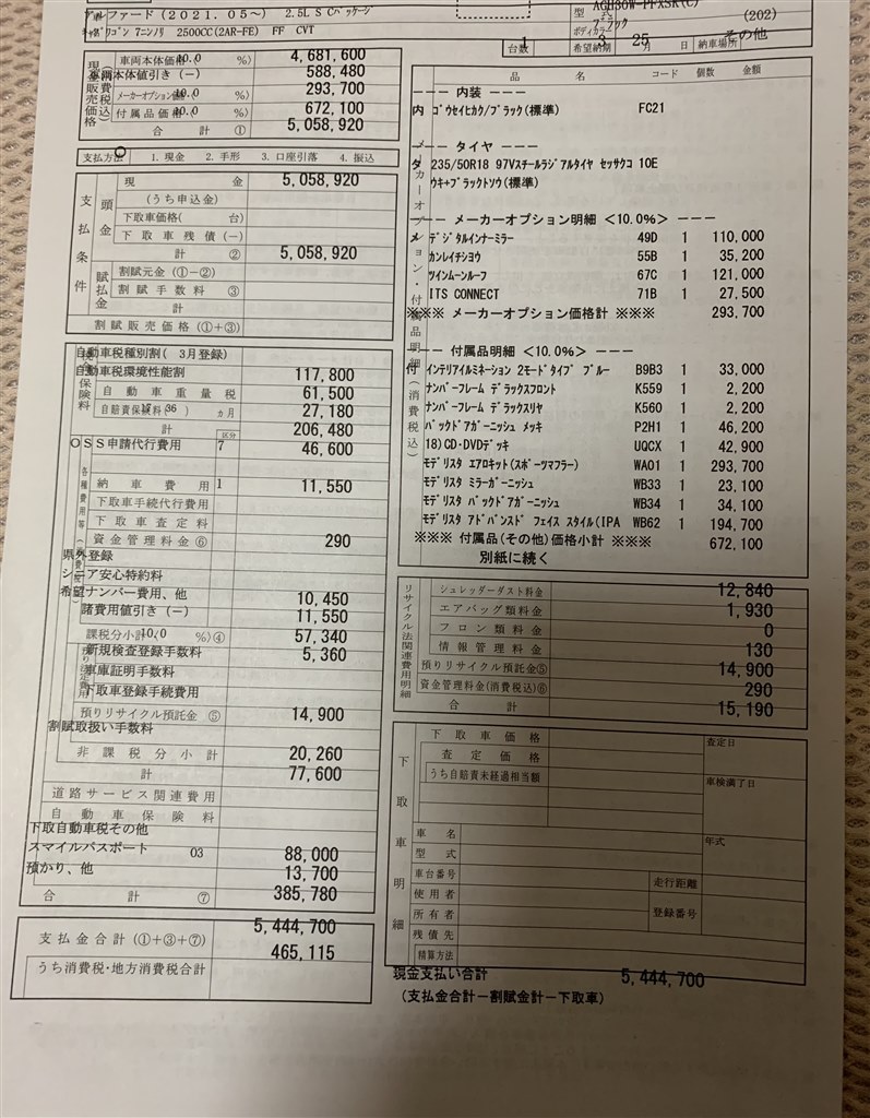 アルファード値引き。』 トヨタ アルファード 2015年モデル のクチコミ