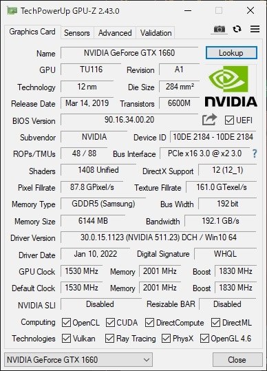 Palit Microsystems NE51660S18J9-165F (GeForce GTX1660 6GB STORMX