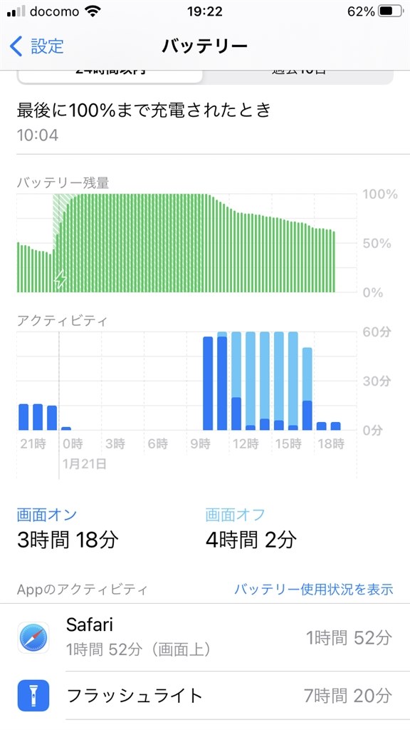 フラッシュライトを使用していないのにバッテリーが減る』 Apple