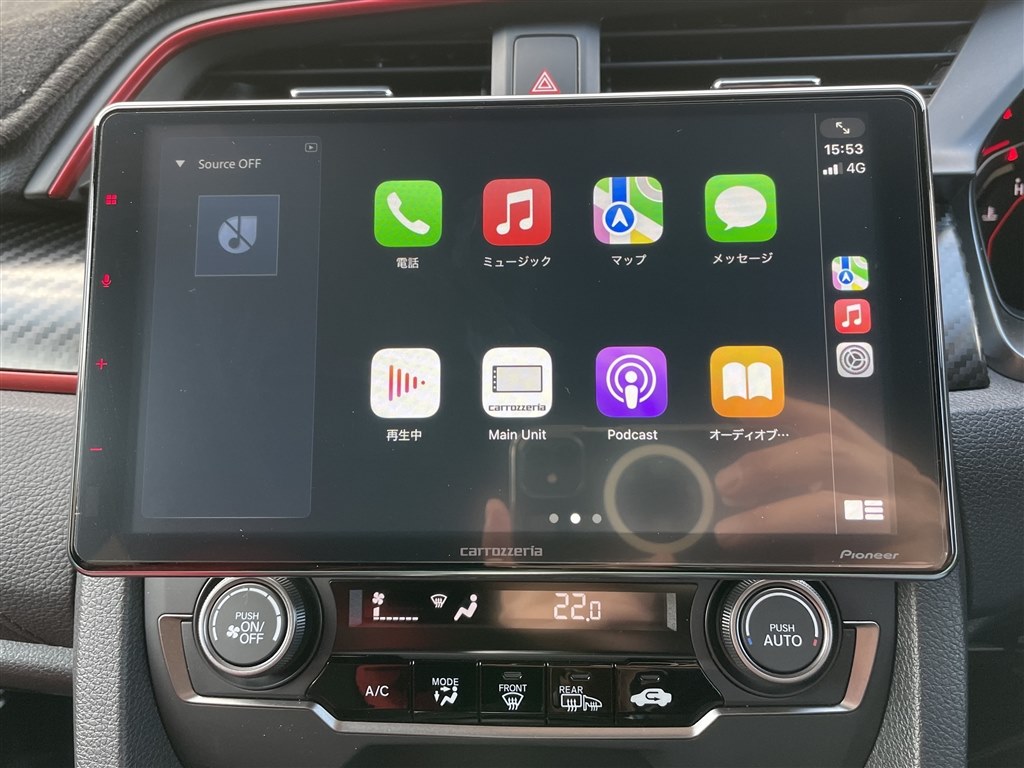 アップデートでCarPlay画面の高精細化と分割表示が可能に』 パイオニア