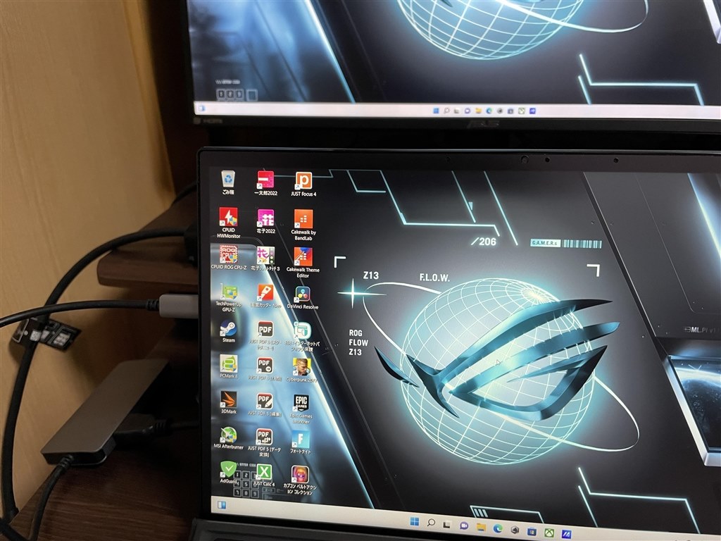 Dual displayの使用不可』 ASUS ROG Flow Z13 GZ301ZE GZ301ZE