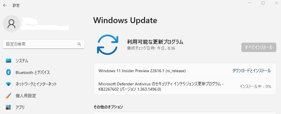 Windows 11 Insider Preview 22616.1 (ni_release)』 クチコミ