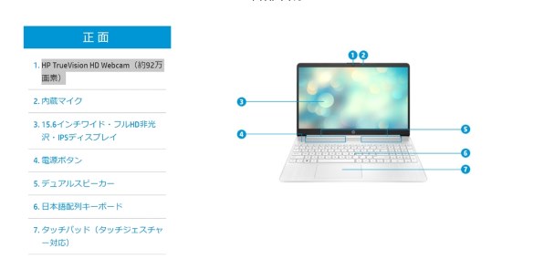 HP HP 15s-eq2000 G2 価格.com限定 AMD Ryzen 5/512GB SSD/8GBメモリ