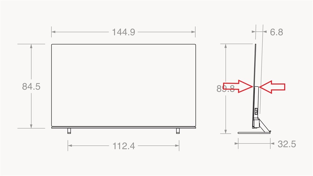 ジャンク REGZA レグザ 65X8900K 有機EL65インチ 2021年製 壁掛け