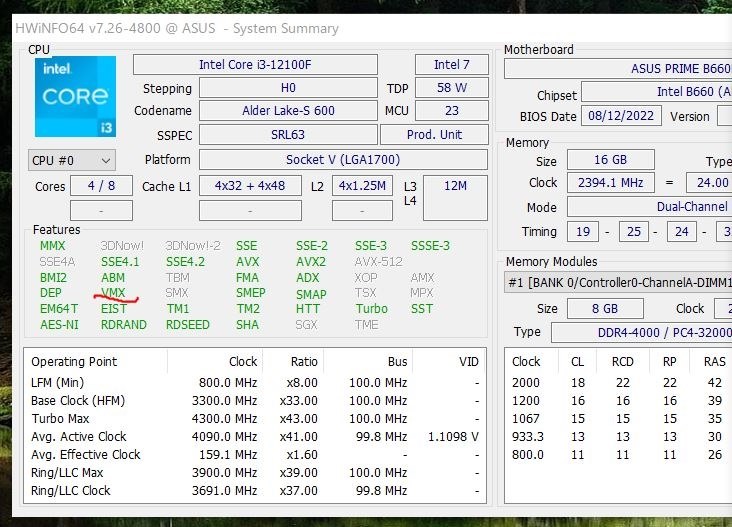 intel VTが有効にできない？』 ASUS PRIME B660M-A D4 のクチコミ