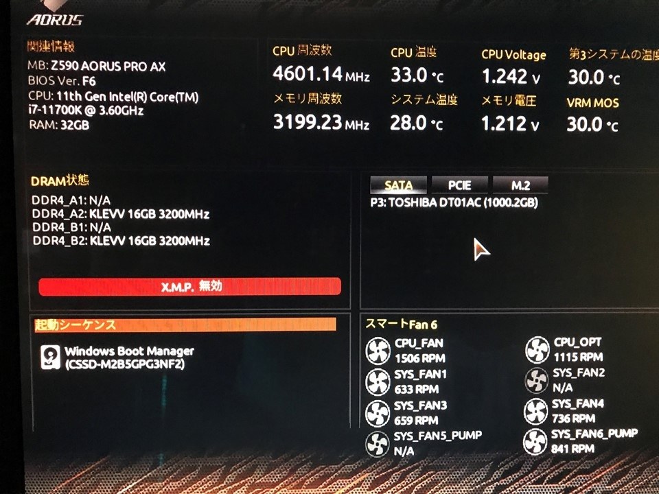 SATA0～5が全滅？』 GIGABYTE Z590 AORUS PRO AX [Rev.1.0] のクチコミ