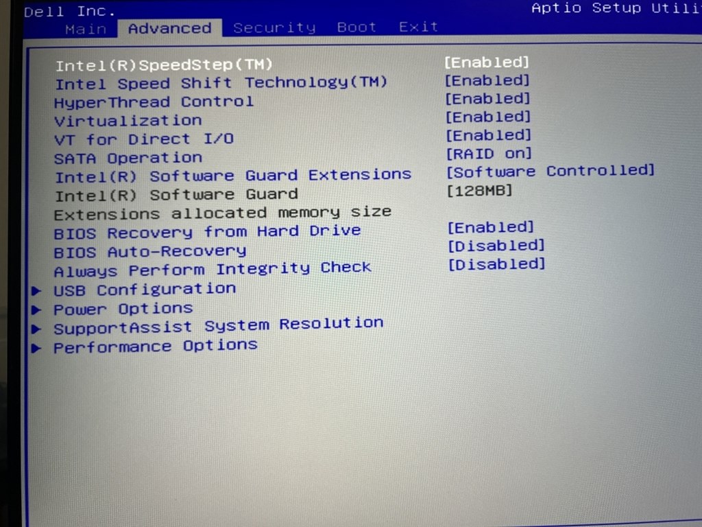 DELL xps 8930【SSD M.2 PCIe NVMe】 増設後の起動ディスク変更