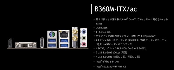 ASRock B360M-ITX/ac投稿画像・動画 - 価格.com