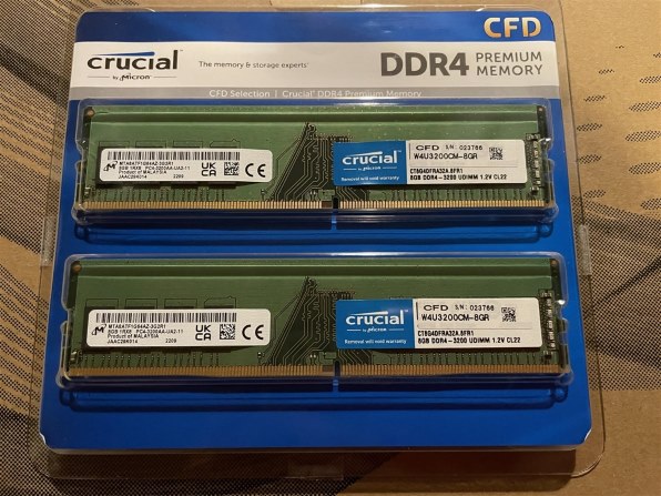 CFD CFD Selection W4U3200CM-8GR [DDR4 PC4-25600 8GB 2枚組]投稿画像