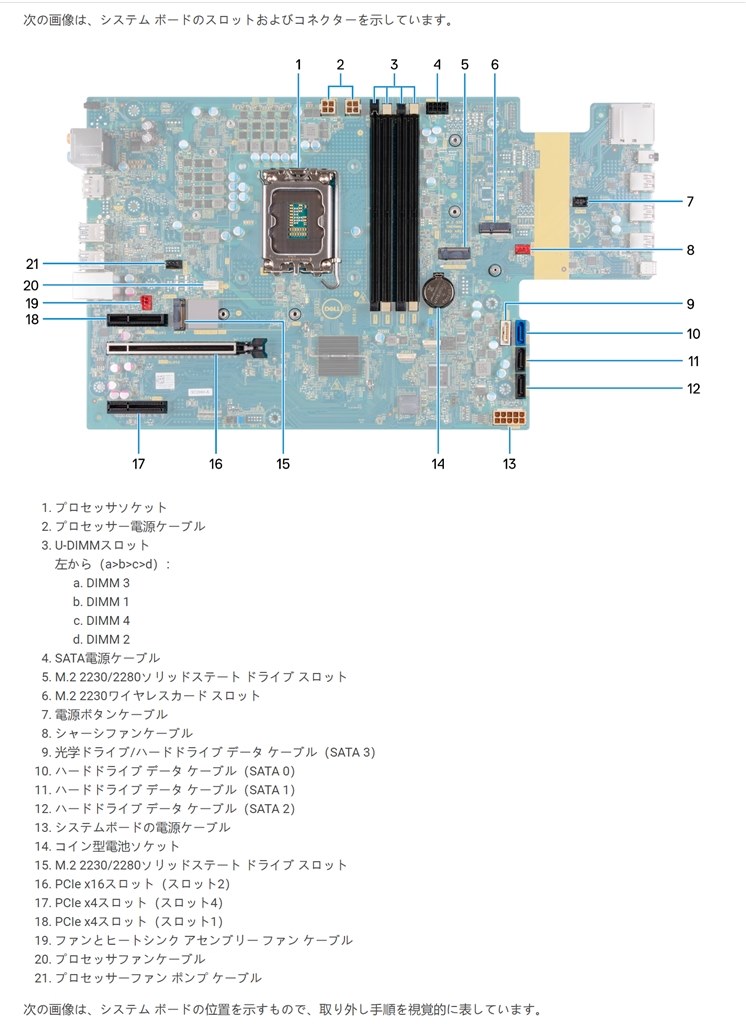 SSD追加について』 Dell XPS デスクトップ Core i7 12700・16GBメモリ