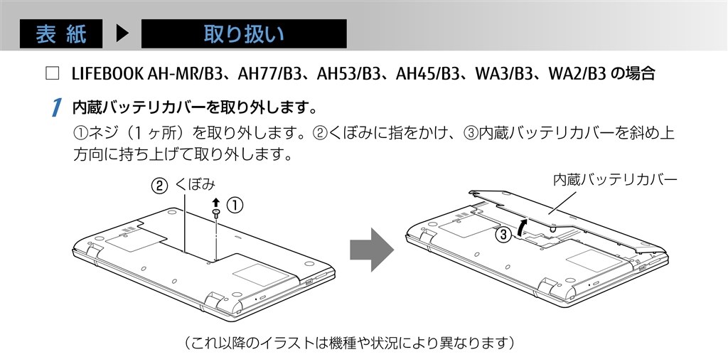 内蔵HDDの換装について』 富士通 FMV LIFEBOOK AH77/B3 2017年10月発表
